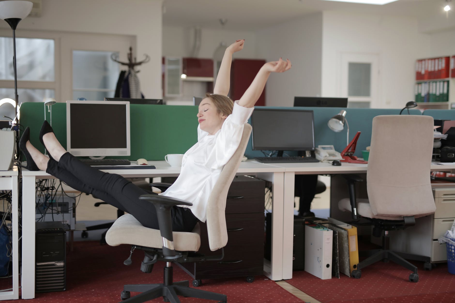 stretching in the office